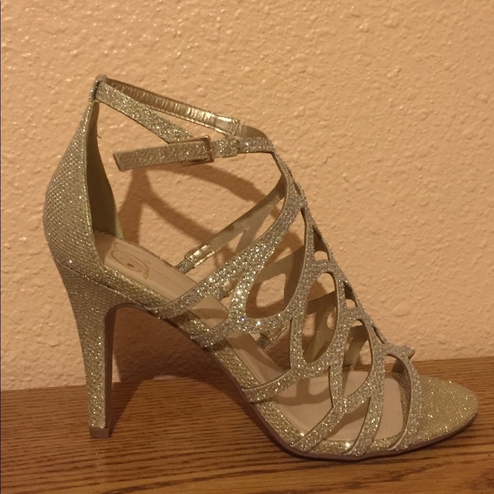 Sparkling golden heels